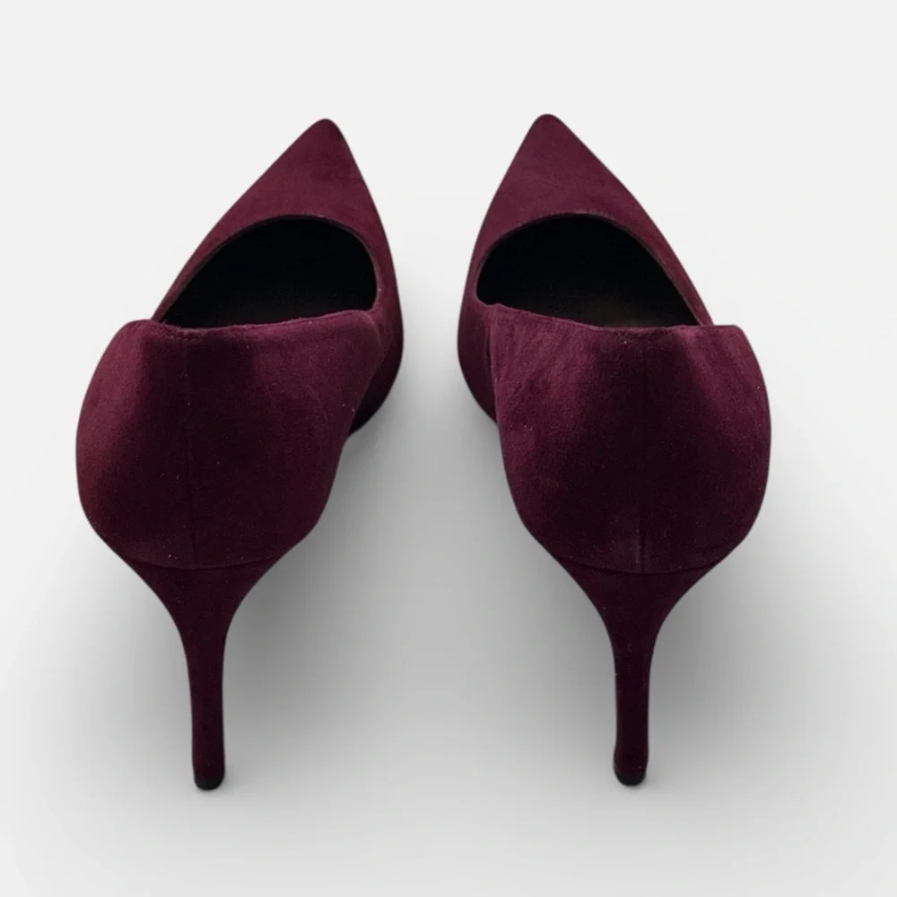 Stuart Weitzman HEIST Bordeaux Suede Pumps‎ women’s heels Sz 12  W New